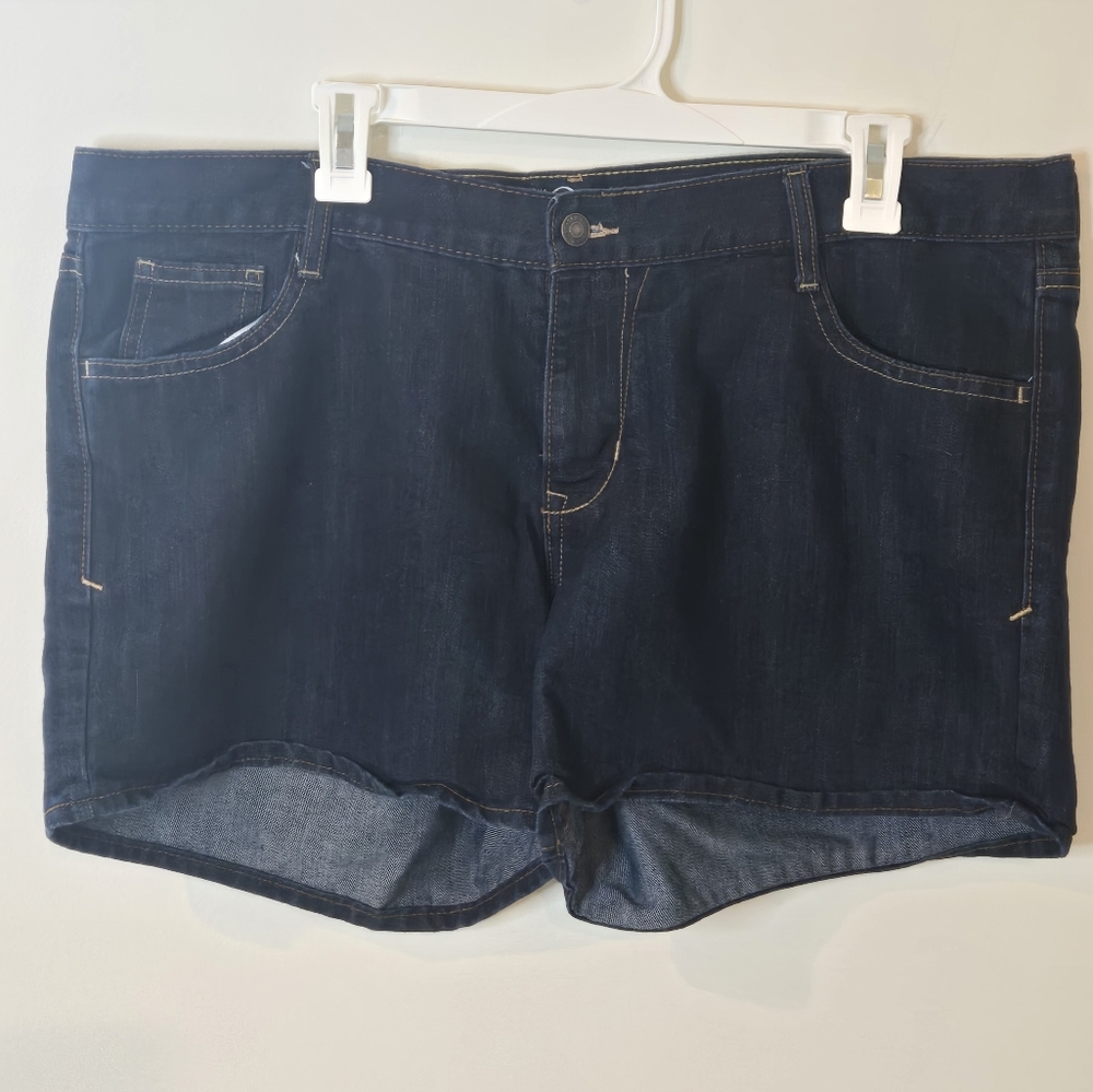 Old Navy The Diva Womens Blue Jean Shorts Size 16